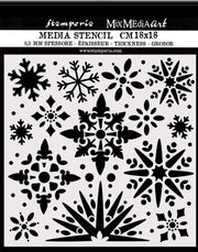 Stencil - Stamperia SNOW FLAKES KSTDQ49